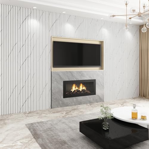 Slat Wall Panel 8-Pack, 108’’x6.1’’, Marble White - Image 5