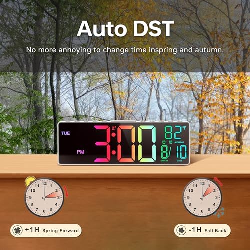 JALL 10.5'' Large Digital Alarm Clock - Image 5
