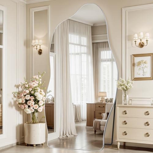 Antok Irregular Full Length Mirror, Standing Hanging Leaning Irregular Mirrors by AntokMirror