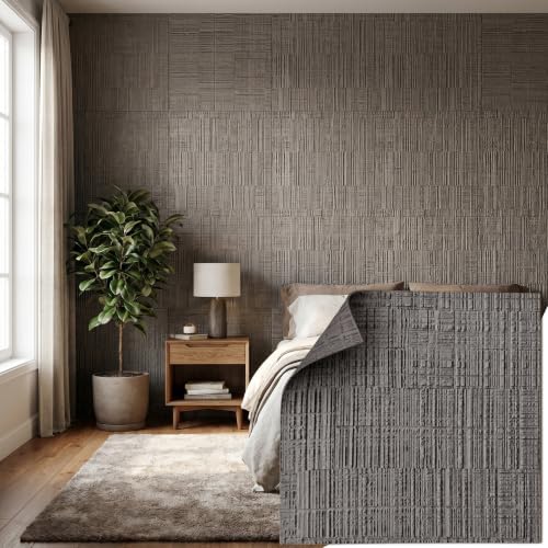 VooBang 8-Pack 3D Wall Panels, Quartz Sand Mixed Material, Bendable & Cut-Free by VooBang