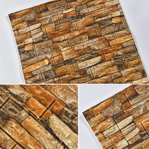 Queenbox 27.6x196.9 in Faux Brick Peel and Stick Foam Soft Waterproof Wall Panel - Image 3