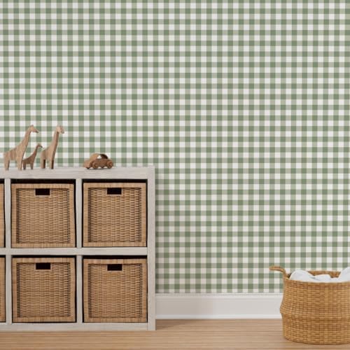 Spoonflower Traditional Plaid Peel and Stick Removable Wallpaper - Image 7