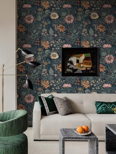Orainege Vintage Peel and Stick Wallpaper Boho Floral Wallpaper - Image 7