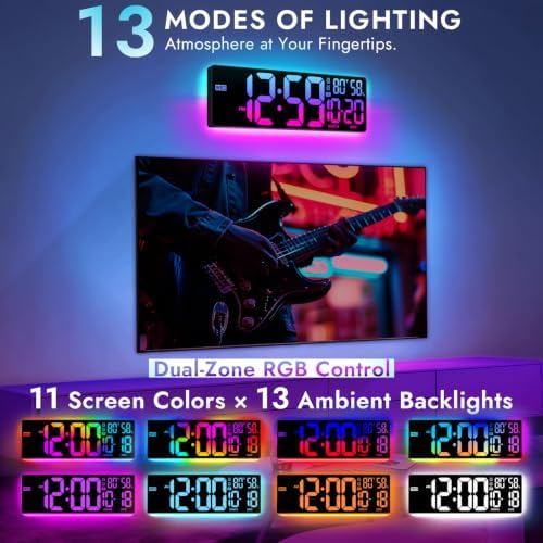 16.5" Large Digital Wall Clock - Image 2