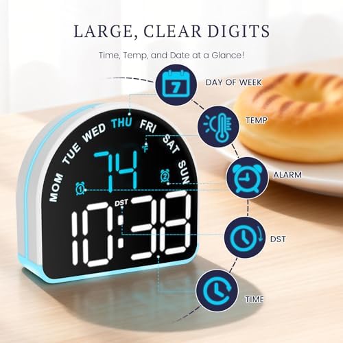 Heavy Sleeper Alarm Clock: Super Loud Alarm & Gentle Wake-Up Light - Image 3