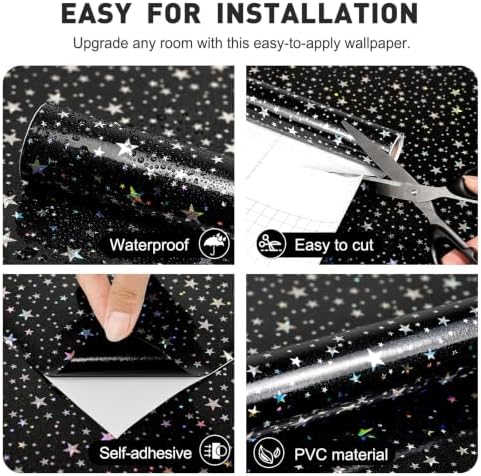 JPK Black Holographic Star Contact Paper - Image 3