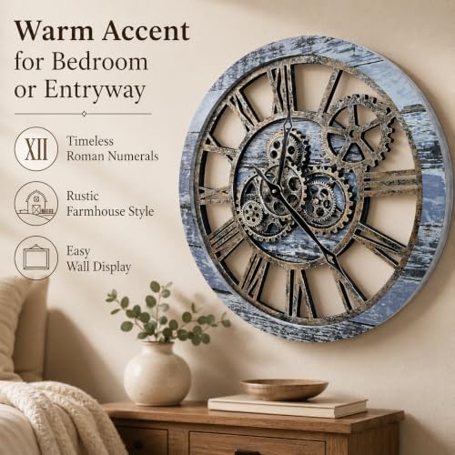 The B-Style Large Wall Clock 24 inch Aqua Green - Image 5