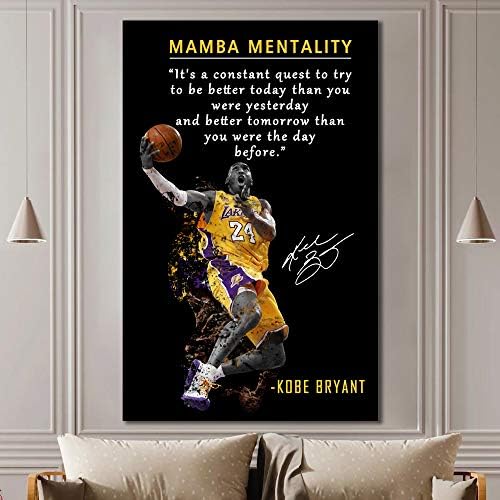 AMART SUN NBA Basketball Player Sports Home Decor • Kobe Bryant Mamba Mentality - Image 3