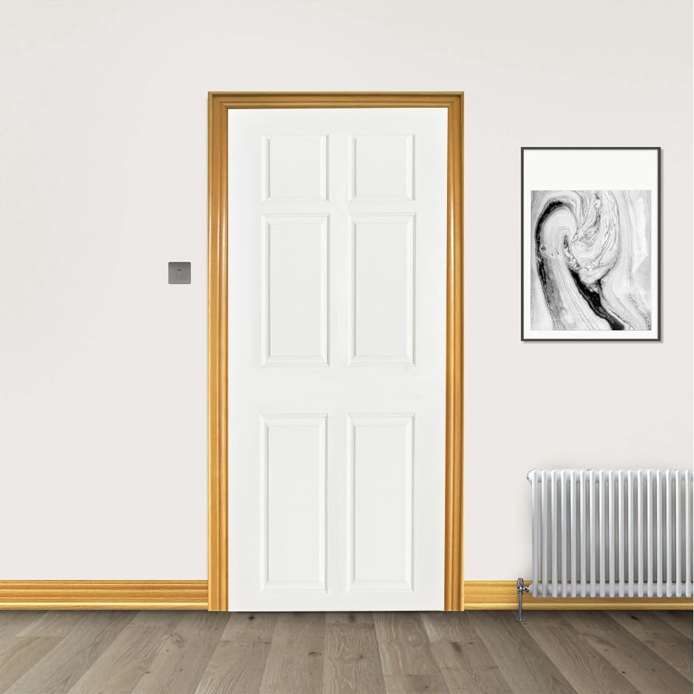 Removable Door Mural Decal, Self-Adhesive Wooden Door Wallpaper, Peel & Stick - Image 3