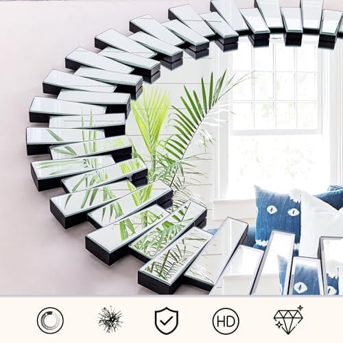 Chende Round Mirrors for Wall Decor, Modern Decorative Wall Mirror for Entryway - Image 3