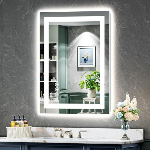 24x32 LED Bathroom Mirror with Lights, Lighted Vanity Mirror by YEELAIT