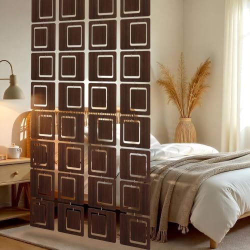Thyle 4 Strings Mid Century Modern Room Decor Divider Brown Hanging Decorative - Image 4