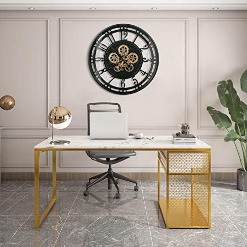 30 Inch Real Moving Gears Wall Clock Large Modern Metal Clocks - Image 6