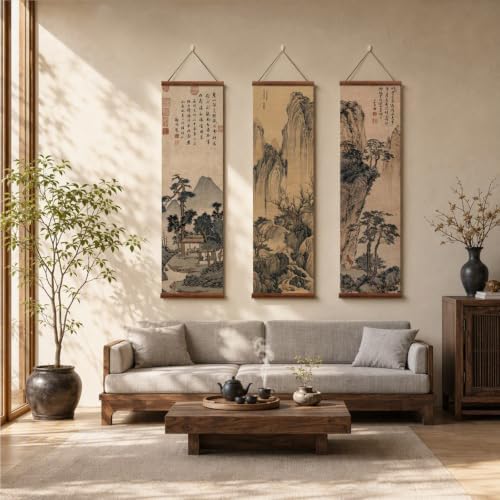 xinyuru Chinese Ancient Landscape Scroll Wall Art Poster - Image 2
