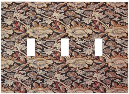 Decorative Switch Plates Vintage William Morris Floral Plants 3 Gang Wall Plate by Lightswitchcovers