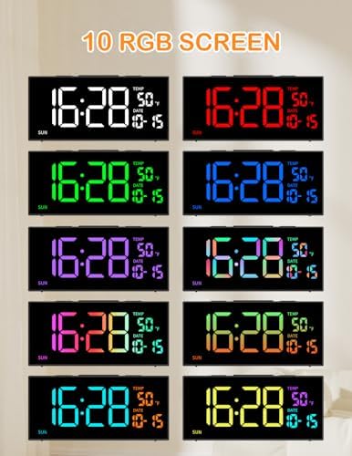 Netzu Projection Clock for Bedroom Ceiling, Alarm Clocks RGB - Image 2