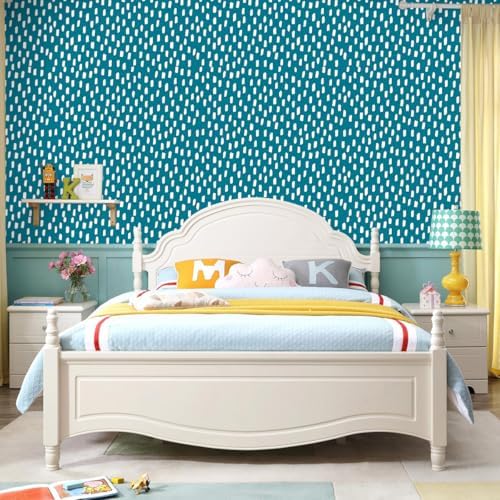 HAOKHOME Blue Peel and Stick Wallpaper Geometric Striped 17.3in x 32.8ft - Image 3