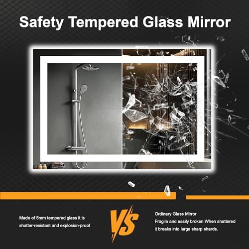 30x20 LED Bathroom Mirror with Lights, Lighted Vanity Mirror - Image 7