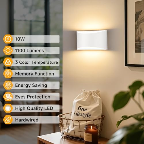 MATAMEYE Modern LED Wall Sconce Set of 2 - Image 5
