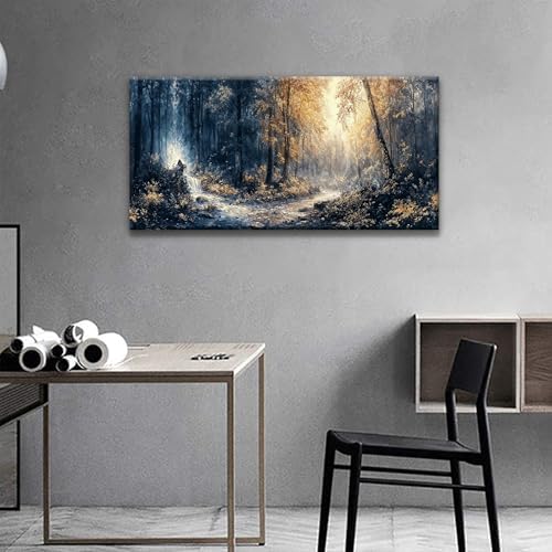 TAIJXAGSG Canvas Wall Art Decor Prints Natural Modern Wall Art Forest Black - Image 5