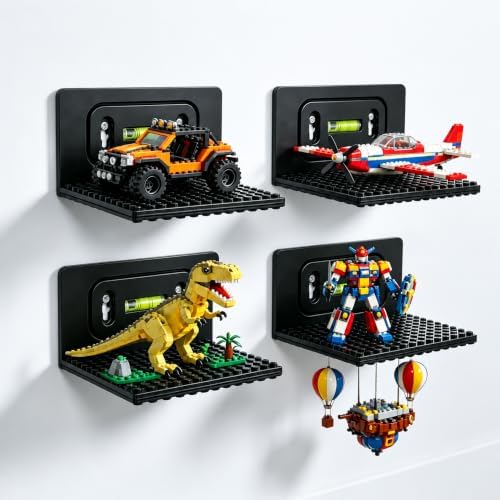 4 PCS Building Blocks Display Shelf Wall Mounted by Unknown