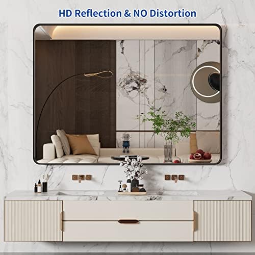 WEER Black Bathroom Vanity Mirror 48X36 Inch - Image 2