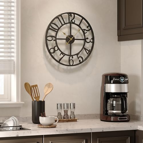 Cuspin Black Wall Clock 16 Inch Modern Clocks - Image 2