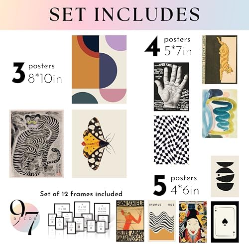 Eclectic Wall Art Prints Unframed, Mid Century Retro Decor - Image 2
