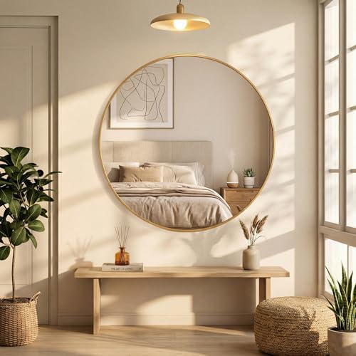 OLIXIS Circle Mirror 24 Inch, Round Wall Mirror - Image 6