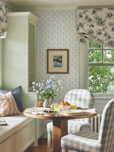 Dimoon Green Peel and Stick Wallpaper Floral Contact Paper Village Vintage - Image 5