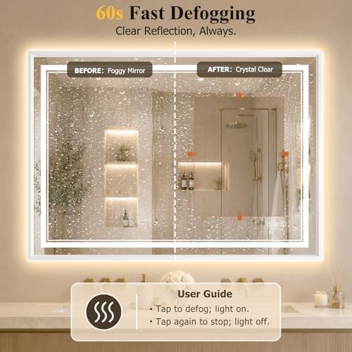 36"x48" LED Bathroom Mirror - Image 5