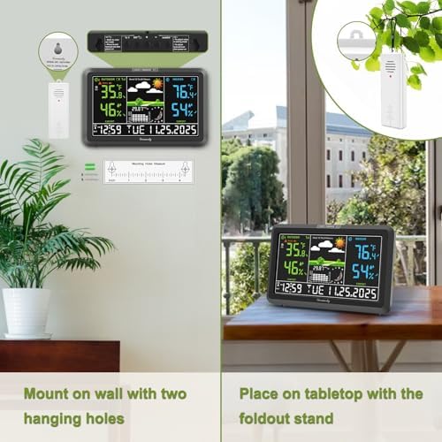 DreamSky Weather Station Indoor Outdoor Thermometer Wireless, Atomic Clock - Image 6
