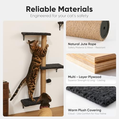FUKUMARU Cat Wall Shelves, 4 in 1 Set - Image 3