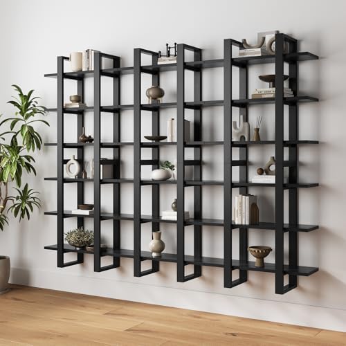 Nathan James Benji Mid Century Wall Unit Bookcase, Decorative Floating 3-Tier by Unknown