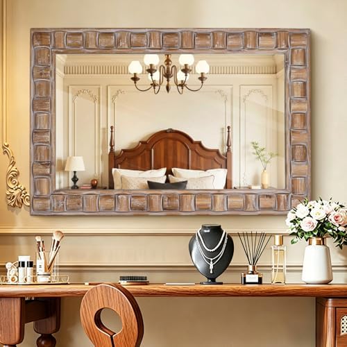 36x24 Inch Rustic Rectangle Wall Mirror - Image 7