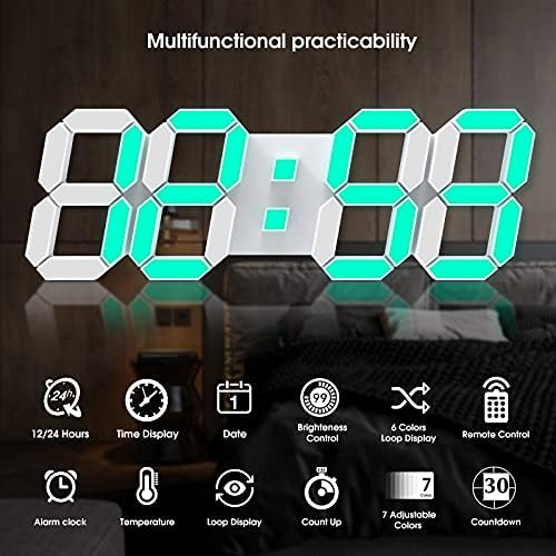 15" Larger 3D LED Wall Clock - Image 2