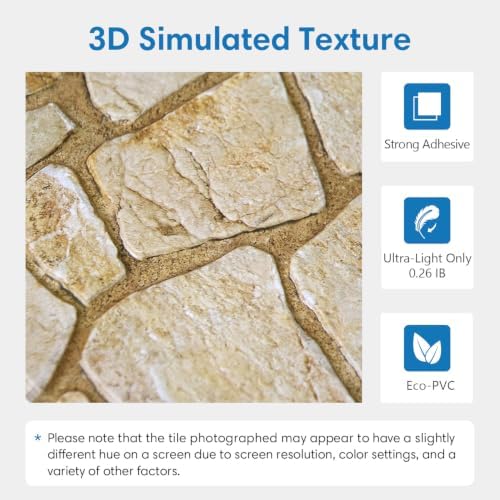 COMSTICKC 3D Faux Stone Wall Panels Peel and Stick - Image 3
