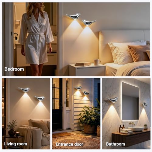 Motion Sensor Night Light:Cute Bird Rechargeable Lights 2 Pack - Image 6