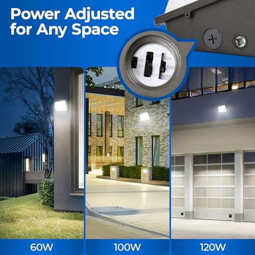 CINOTON 120W LED Wall Pack Light, 3CCT 16800LM, Dusk to Dawn Sensor, 4 Pack - Image 5