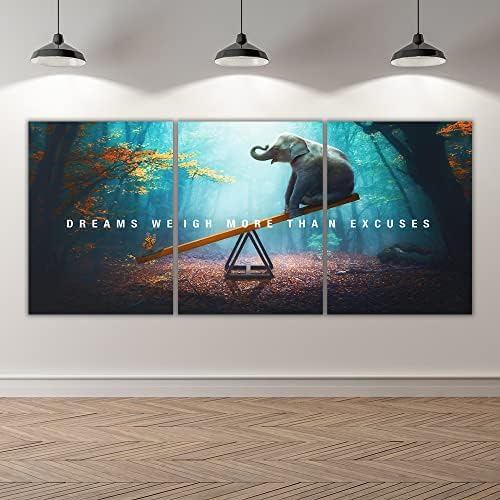 Yetaryy Motivational Poster Inspirational Wall Art 3 Pieces Canvas Painting - Image 4