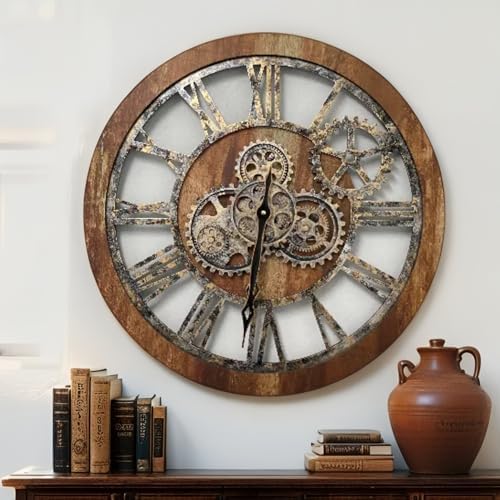 ImprovingLife The Original Real Moving Gear Wall Clock Vintage Industrial - Image 2
