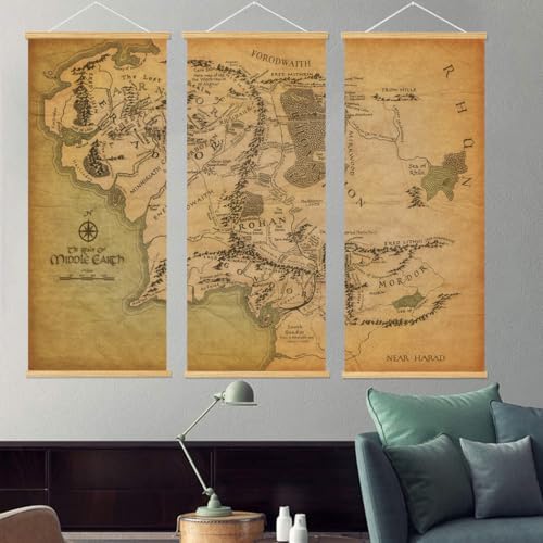 Middle Earth Landscape Wall Art Prints Canvas PaintingFantasy Posters, Wall - Image 3