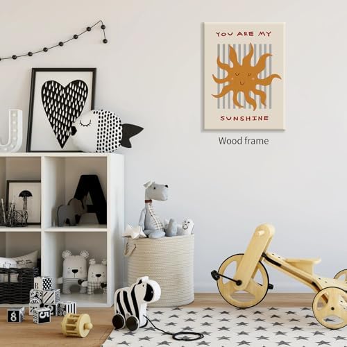 You Are My Sunshine Quotes Wall Art Trendy Cute Kids Poster 24x36 inch Framed - Image 5