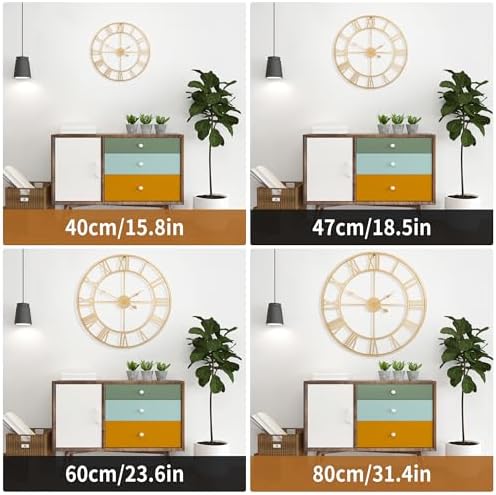 Large Wall Clock - 40cm/ 16 Inches Silent Non-Ticking - Image 5