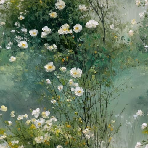 Stickorama White Wildflower Peel and Stick Wallpaper Self Adhesive 17.72" x by Unknown
