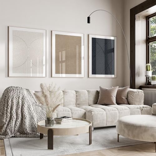 Modern Abstract Pictures Wall Art Boho Neutral Canvas Wall Art Minimalist Wall - Image 3