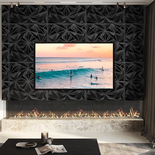 STICKGOO Black 3D Wall Panels, 33 Pack - Image 2
