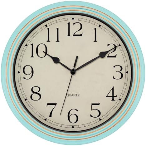 Foxtop Retro Wall Clock Silent Battery Operated Clock by Foxtop