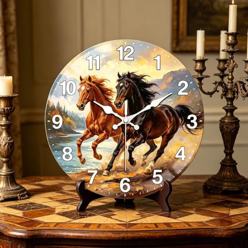 peacoblue Running Horse Wall Clocks Battery Operated - Image 3