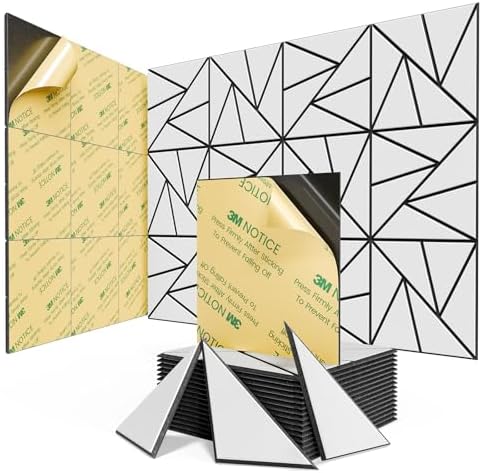 18 Pack Self-Adhesive Acoustic Panels, Sound Proof Foam Panels by ROOME